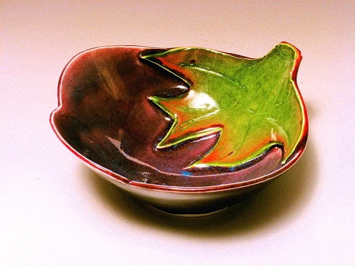 Eggplant serving bowl - high fire porcelain