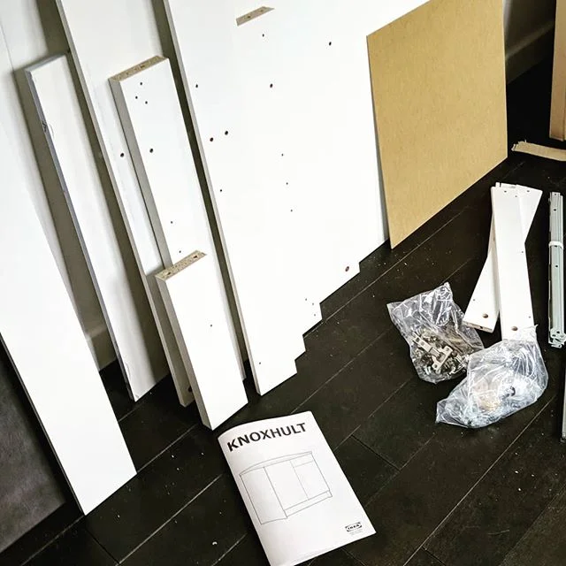 Right.... Here we go. One of three cabinets.😒 #knoxhult #ikea #workshop #newworkshop #weekendworkshop #sundays #instaworkshop  #flatpackshit #hajewellery