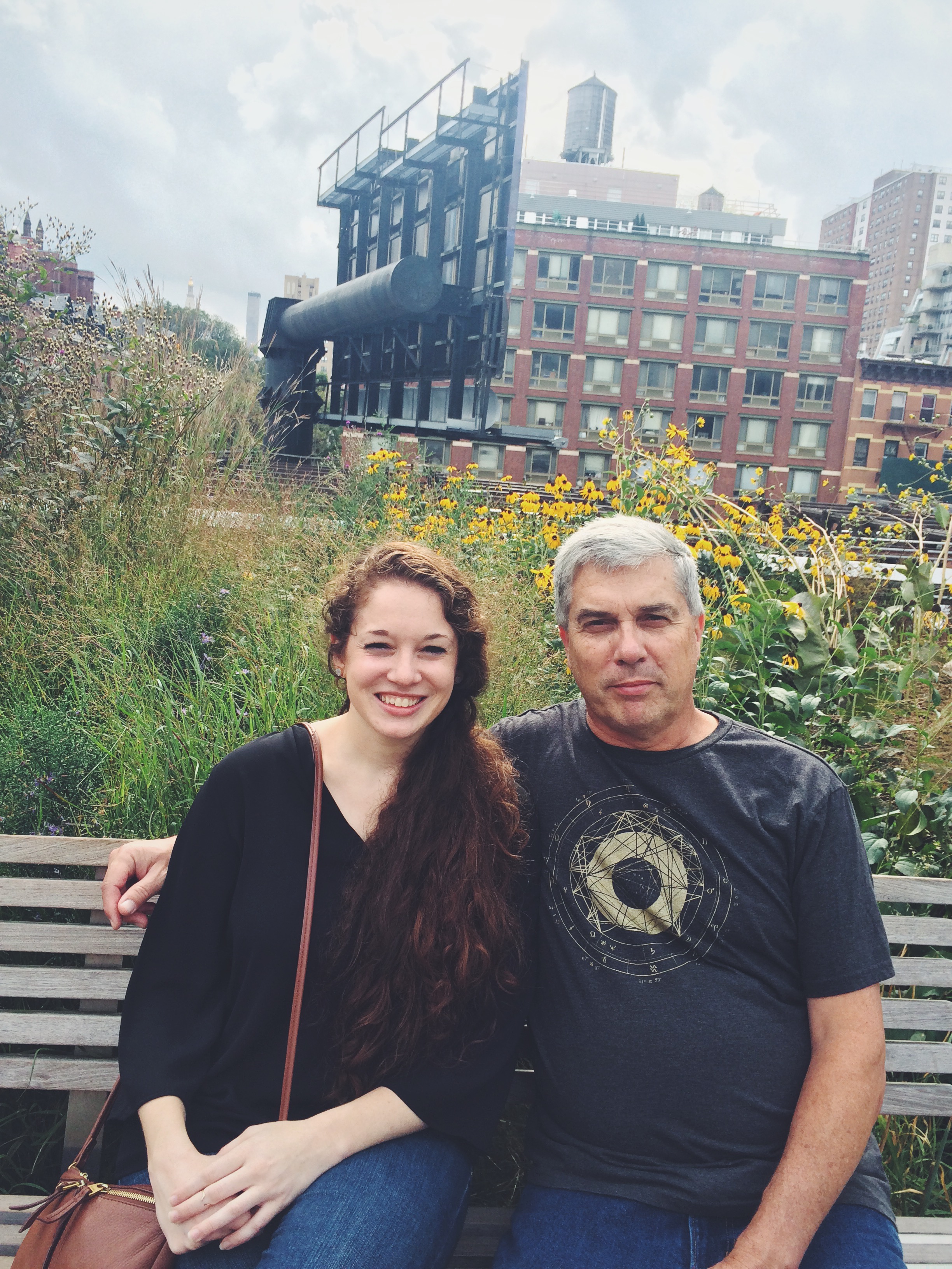 Me and my dad on the Highline Walking Tour. 
