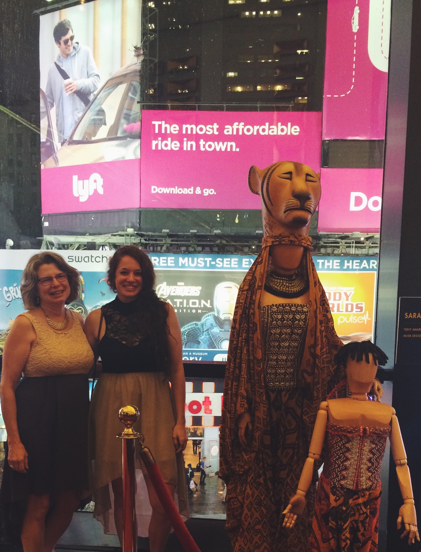 You never know what you'll get when strangers take your picture...but it's not horrible! Haha. Me and Mom at The Lion King. This was probably my favorite thing we did in New York - the show was so amazing! 
