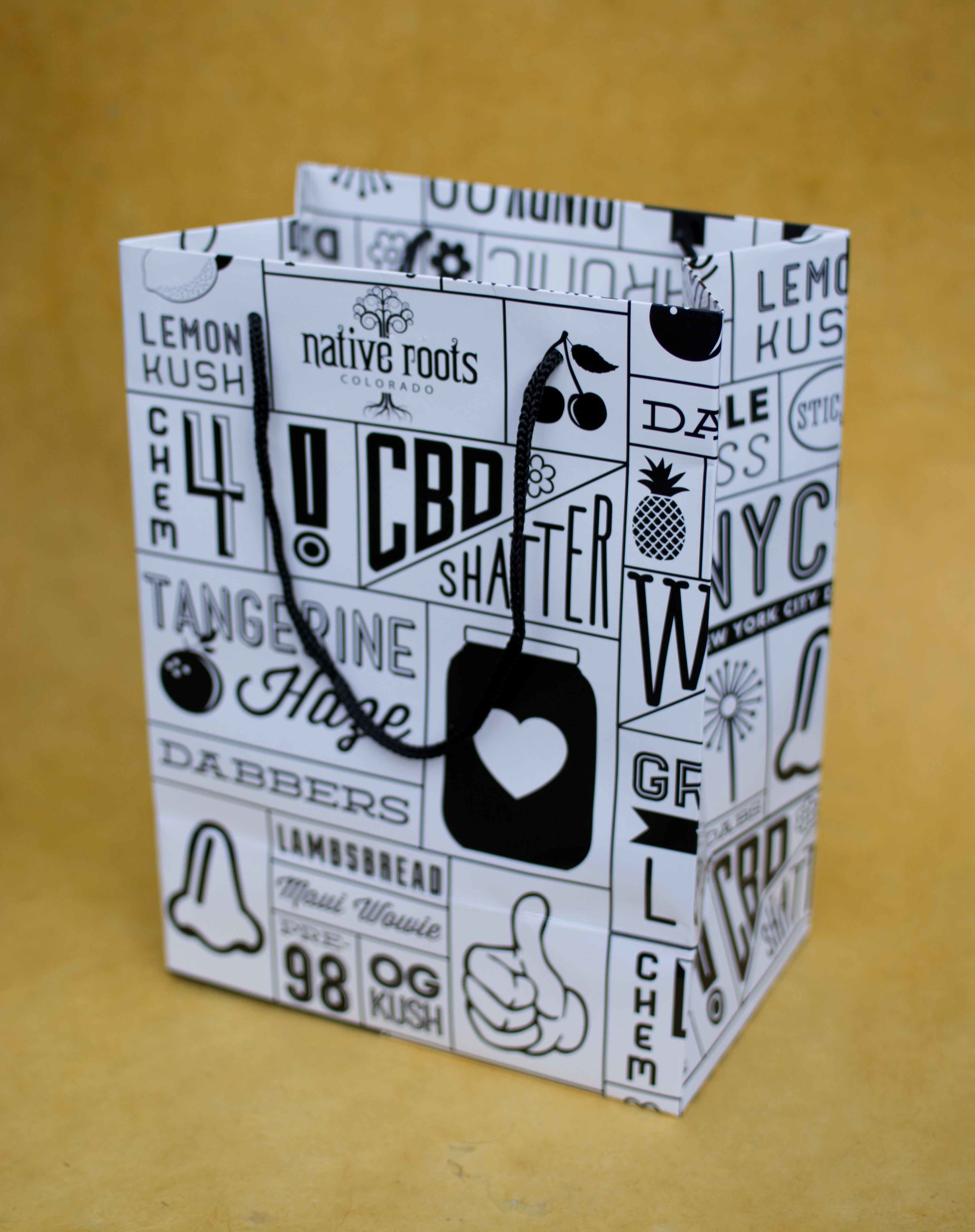Bag from Native Roots, a beautifully designed dispensary