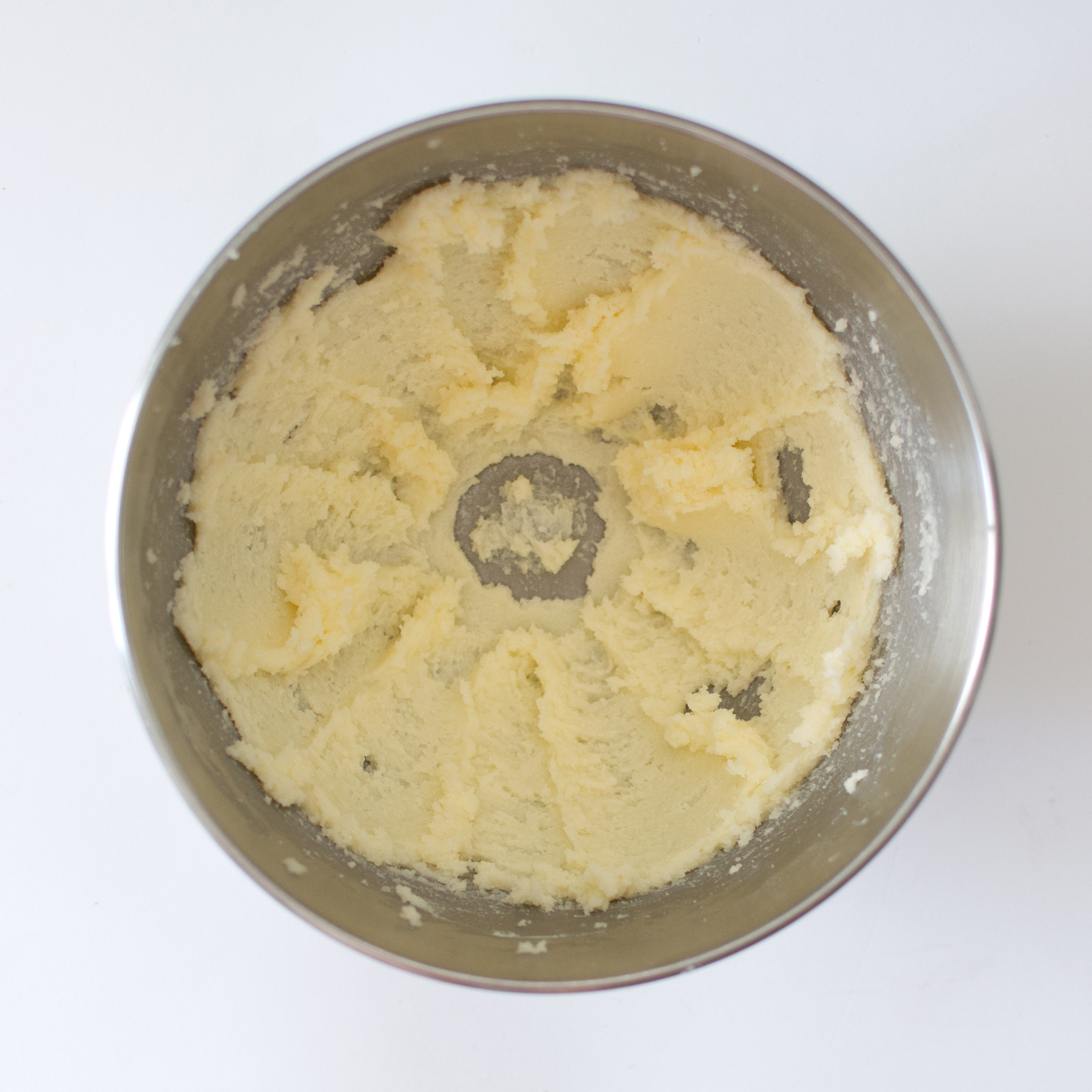 2. Beat on medium-high until light and fluffy.
