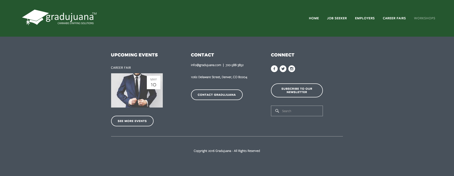 The footer, and what the header looks like once you've scrolled. 