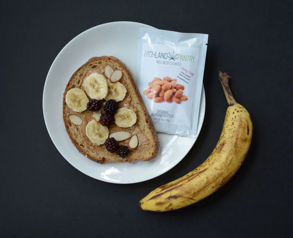 Pictured: Blackberry and banana fruit toppings