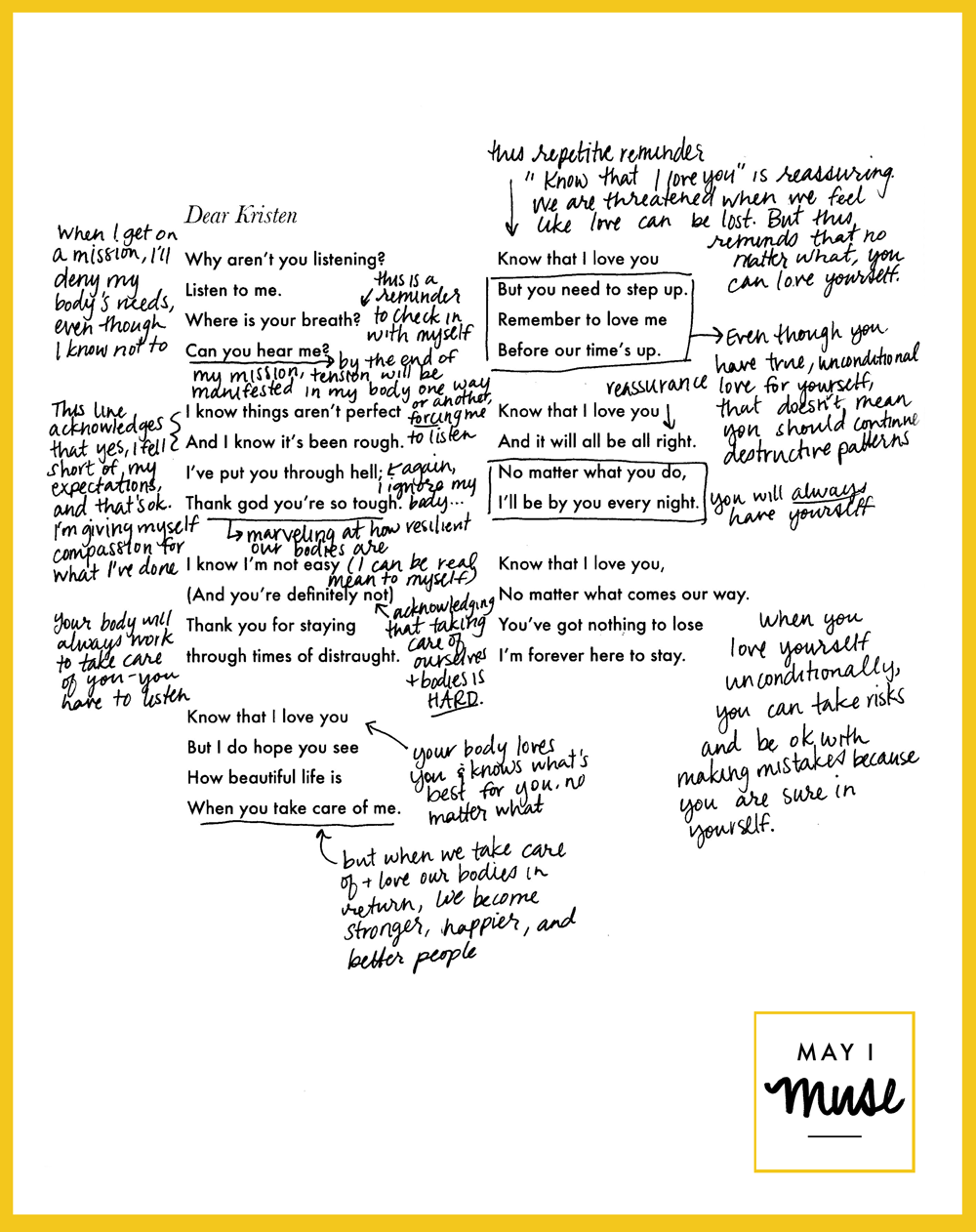 A Love Letter To Myself Kristen Williams