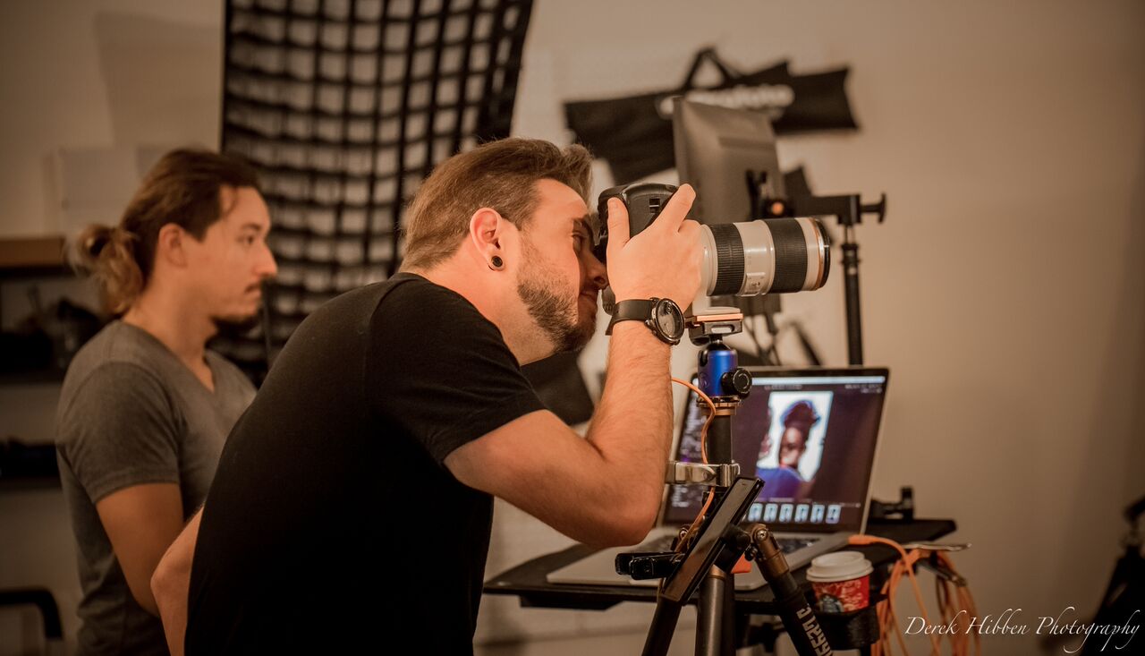 on set with Clay 
