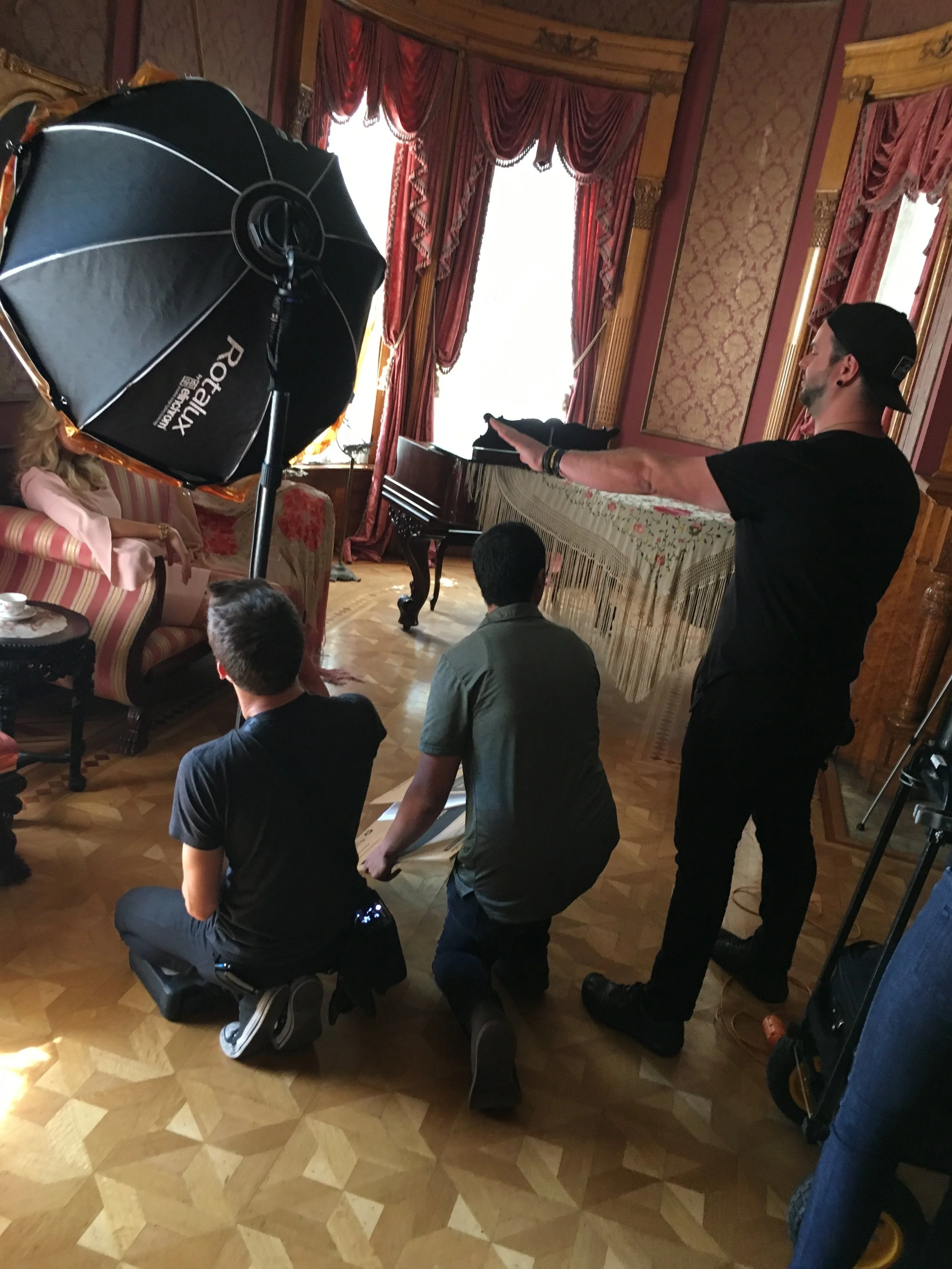 Clay and the crew with cover spread model, Annilease 