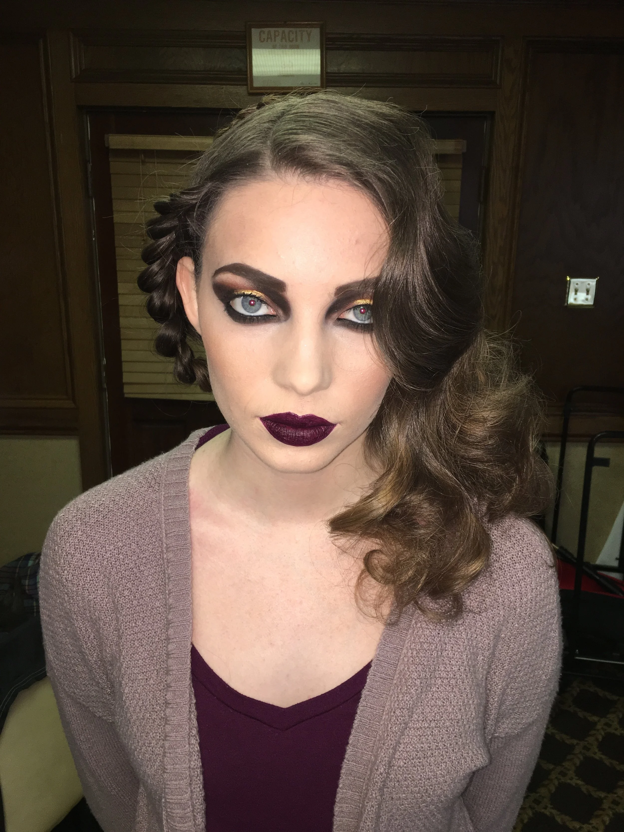 bts of Alexis of hair and make up