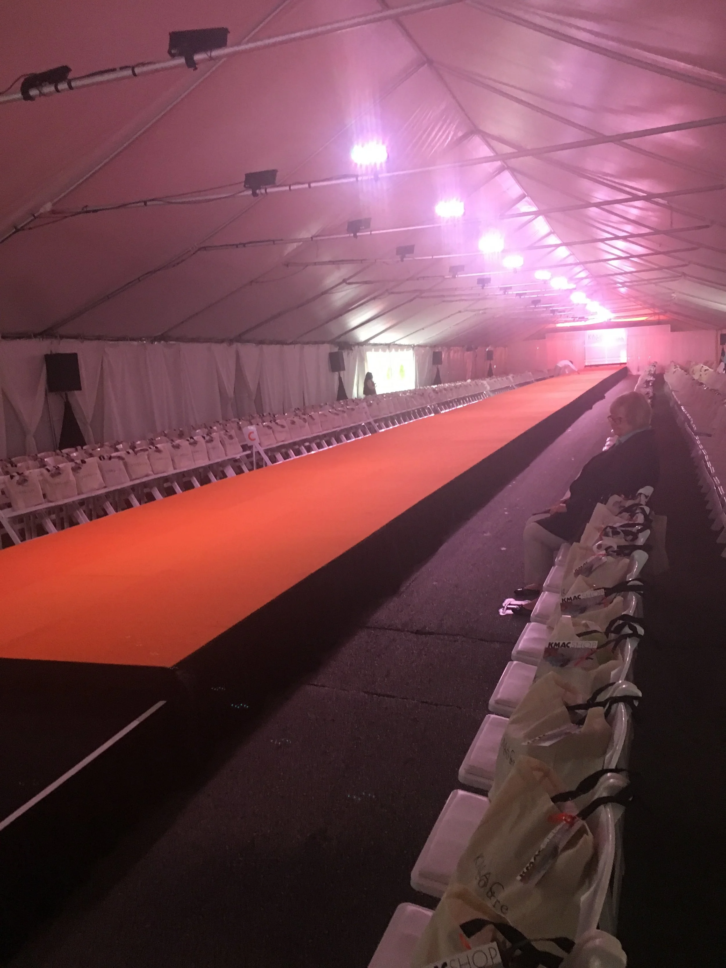 the runway before the public arrival 