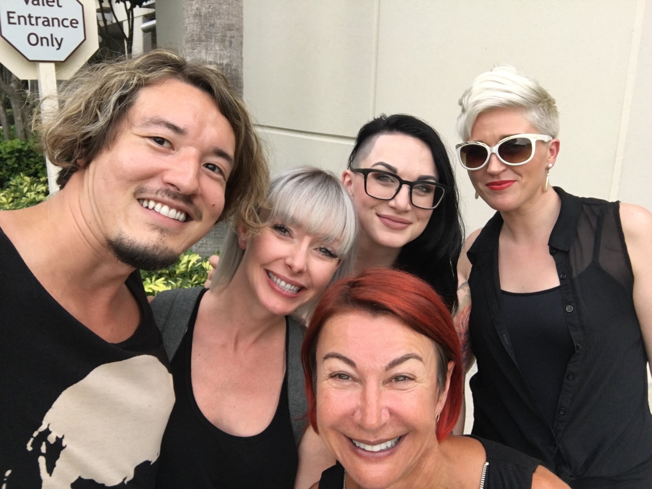 Redken artists with legendary, Sonya Dove