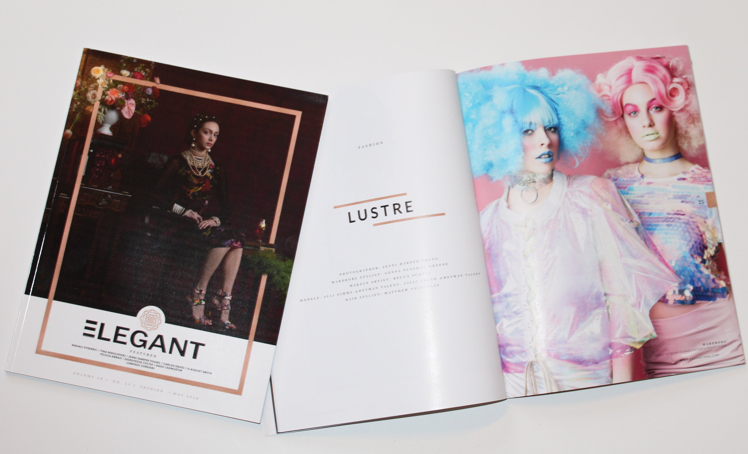 in the pages of Elegant Magazine 2018