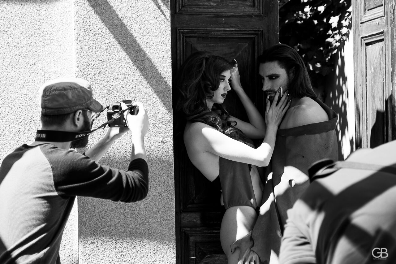 capturing both stills and video of Jacey and John with Blake and Joey. Image by Gary Barragan