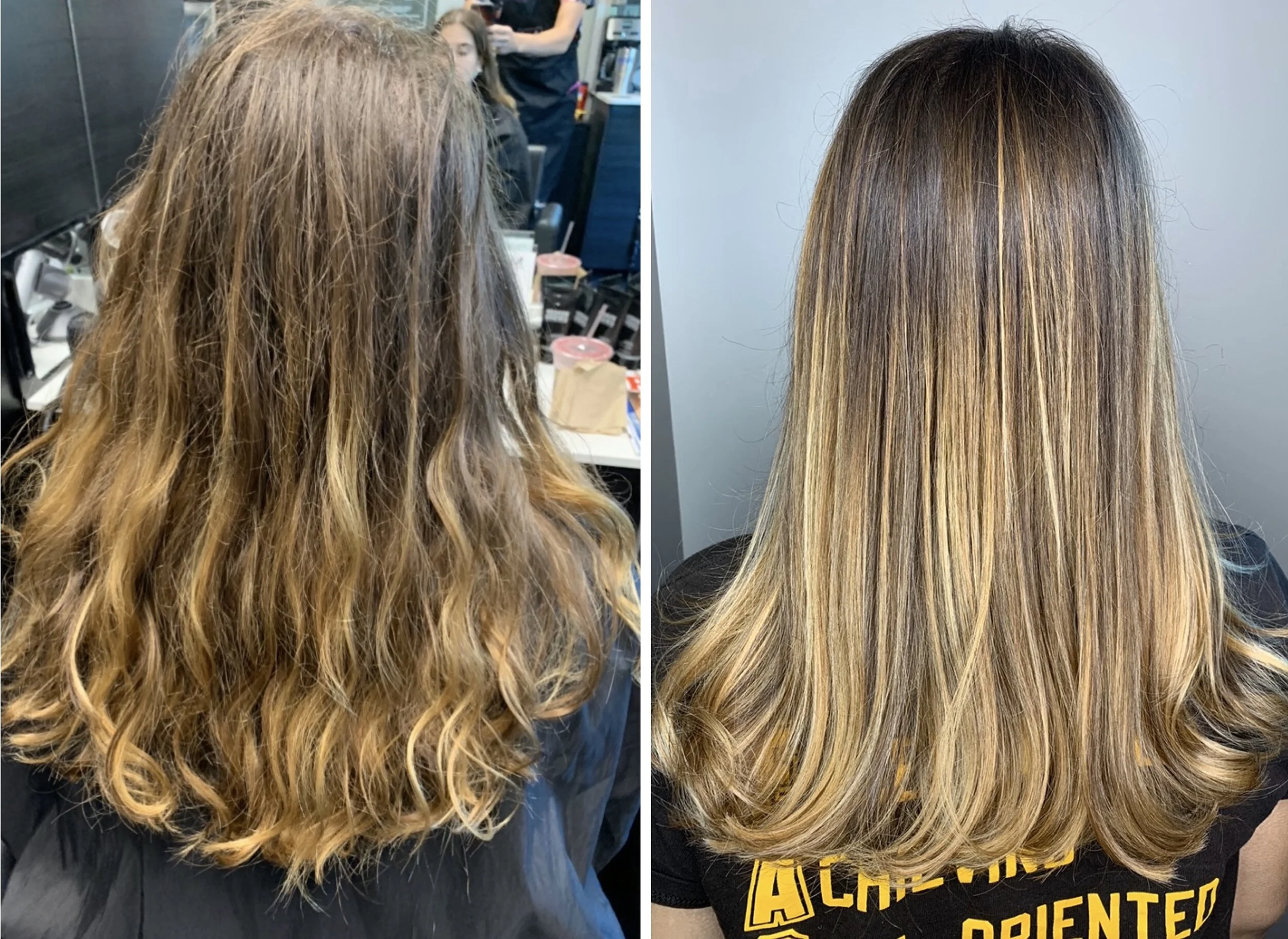 Balayage and Long Layered Woman's Haircut