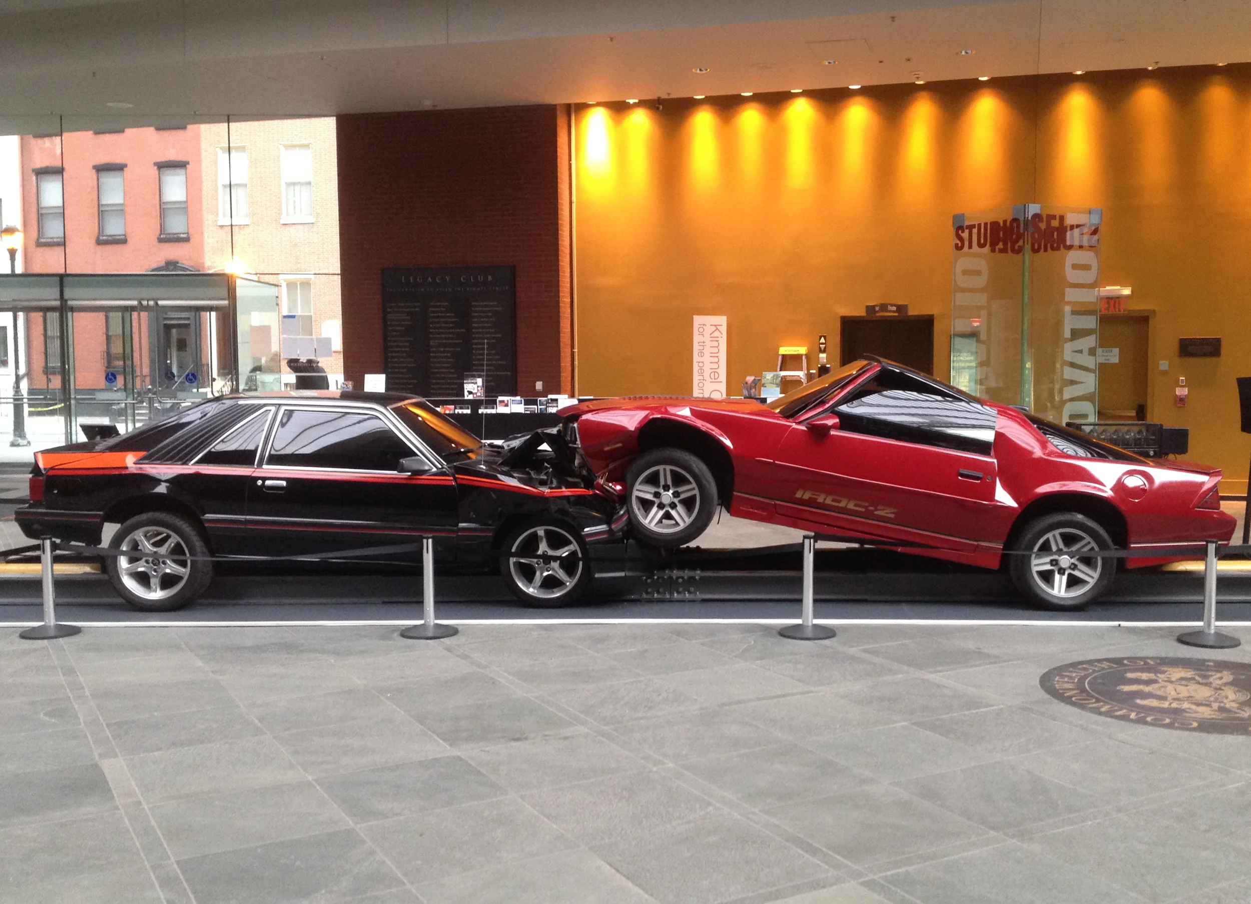 Jonathan Schipper's installation at the Kimmel Center