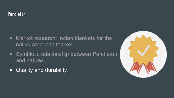 The reasons for preferring Pendleton’s blanket was the quality of the weave, brighter durable colors, not to mention the durability of the blanket itself.