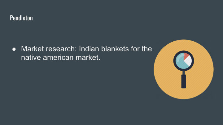 Joe Rawnsley spent time with the local natives to develop preferences of color and design and manufactured these; the blankets were a success.