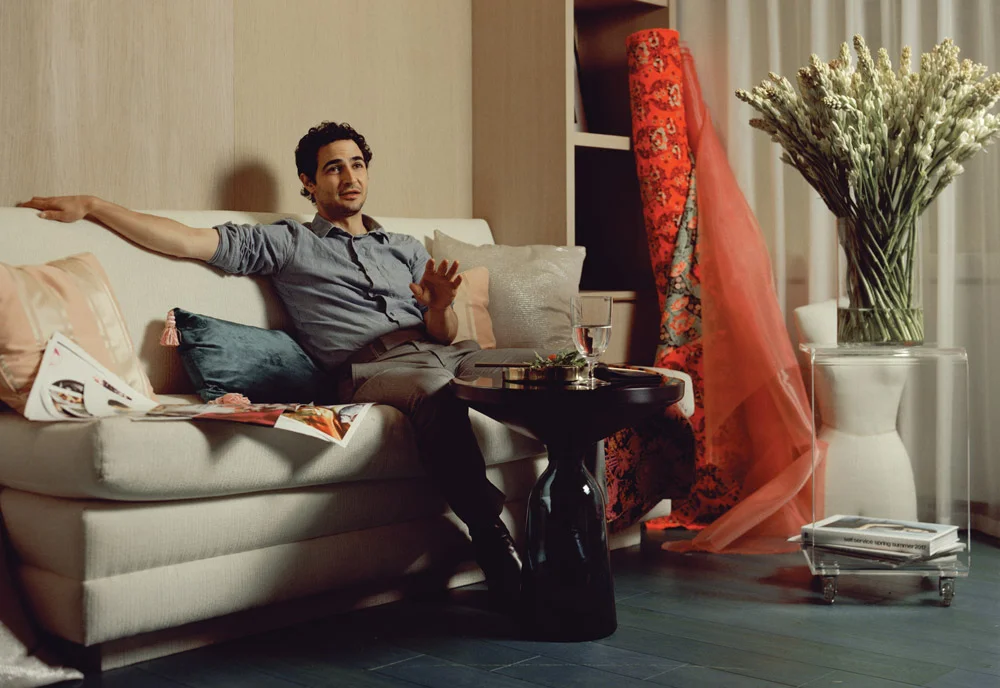 Issue 5 Cover guy Zac Posen, shot by photographer Ryan Pfluger, in his Manhattan office and showroom this July. 