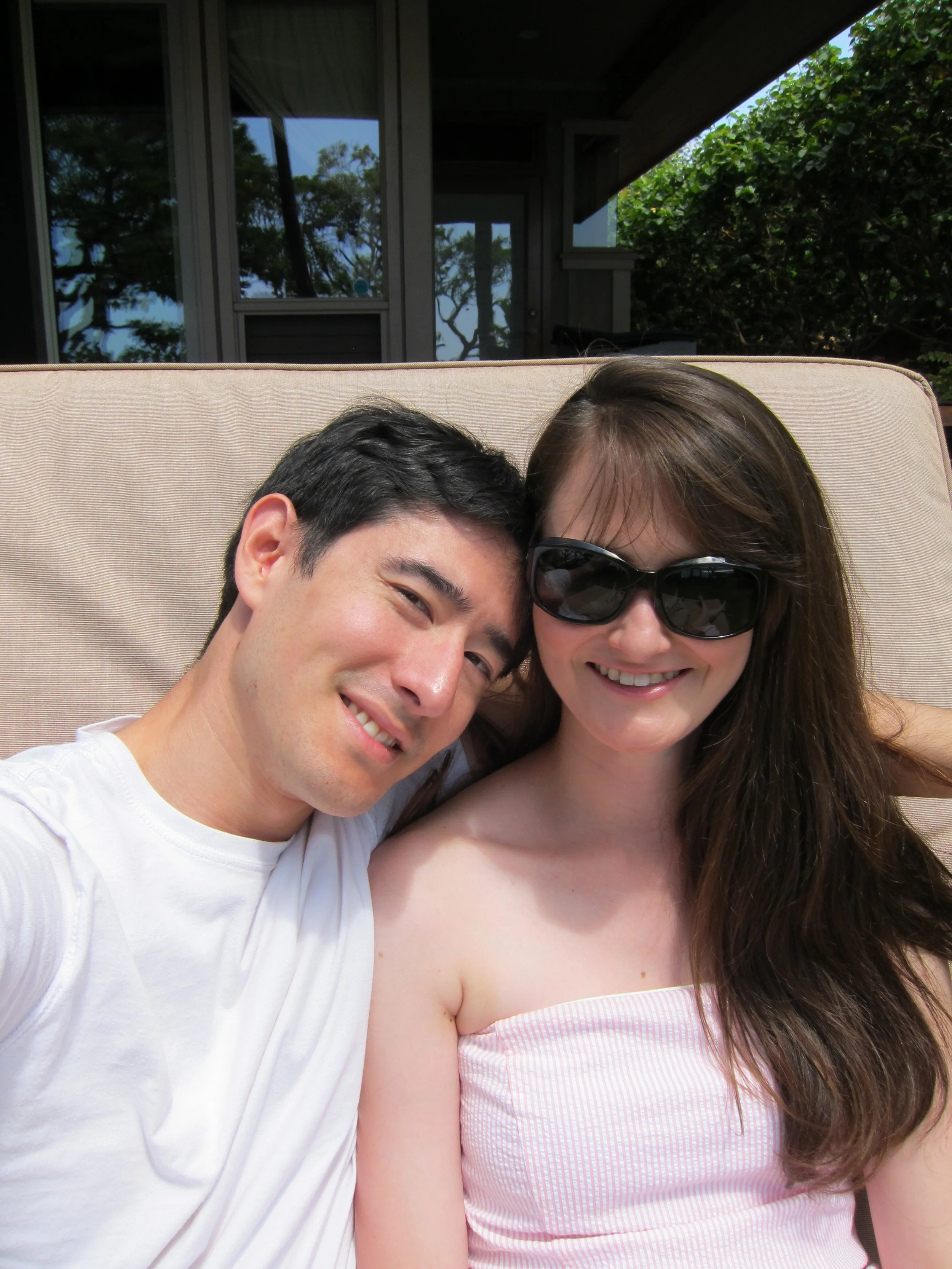 Hanging out at Chung's wedding (in Hawaii)!