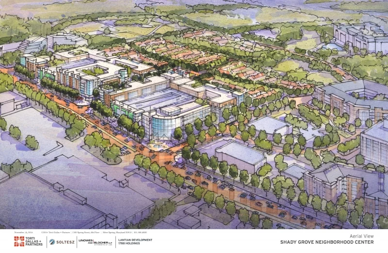 New Image Illustrates Developers’ Vision for ‘Mini-City’ on Shady Grove Site