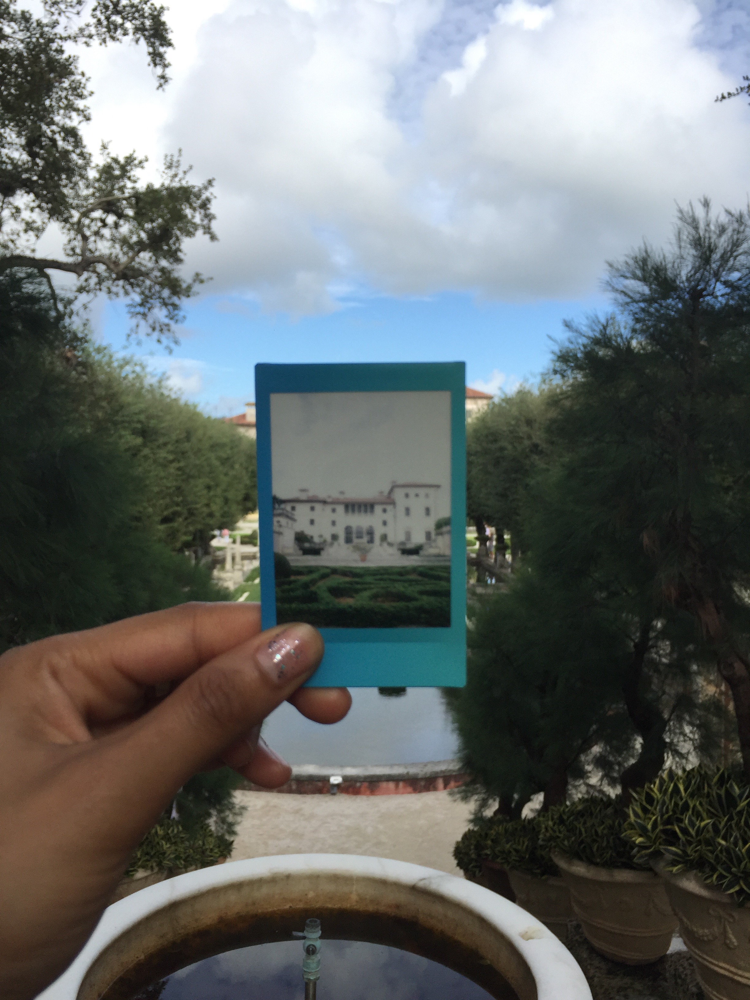 Colored Fuji Polaroid Film, Vizcaya Gardens & Museum, Miami, Fl, 2016.