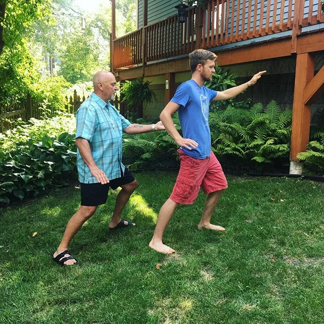 Joe learning tai chi.