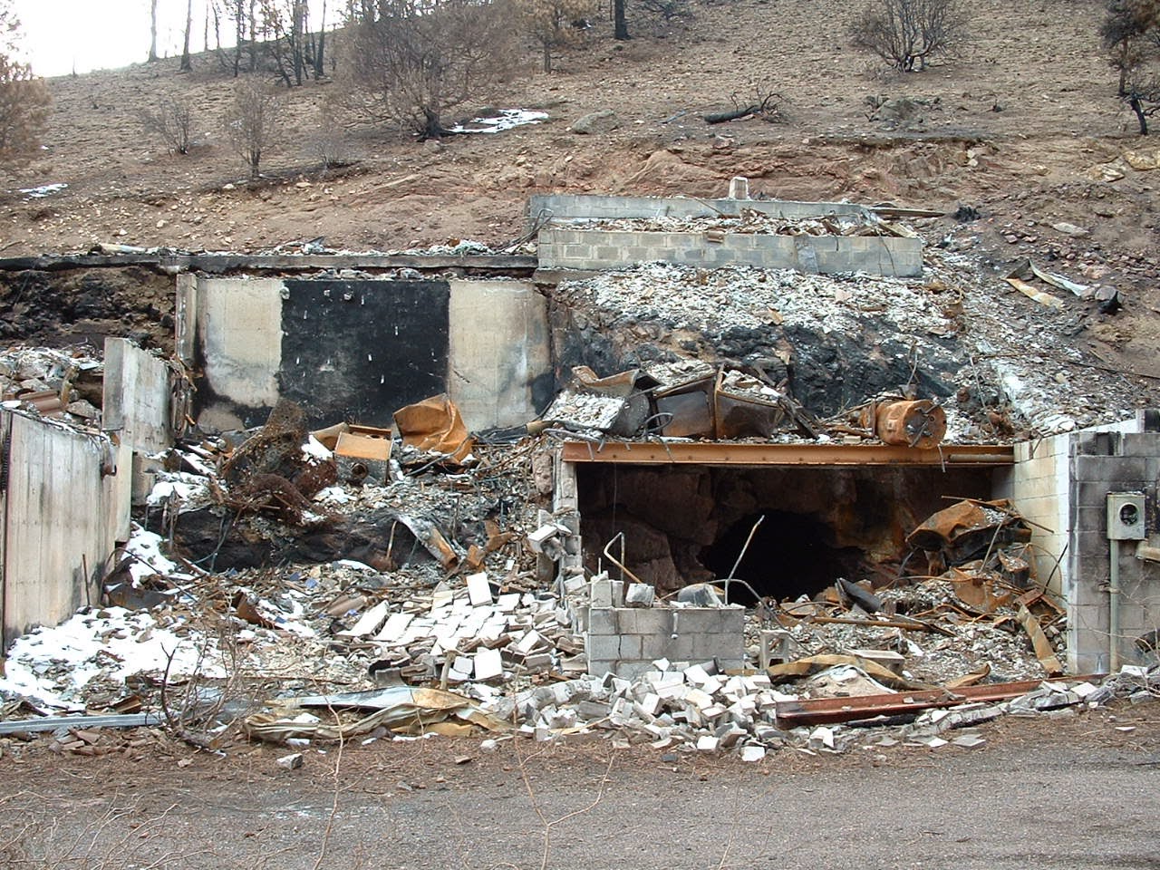 Previous, burned home