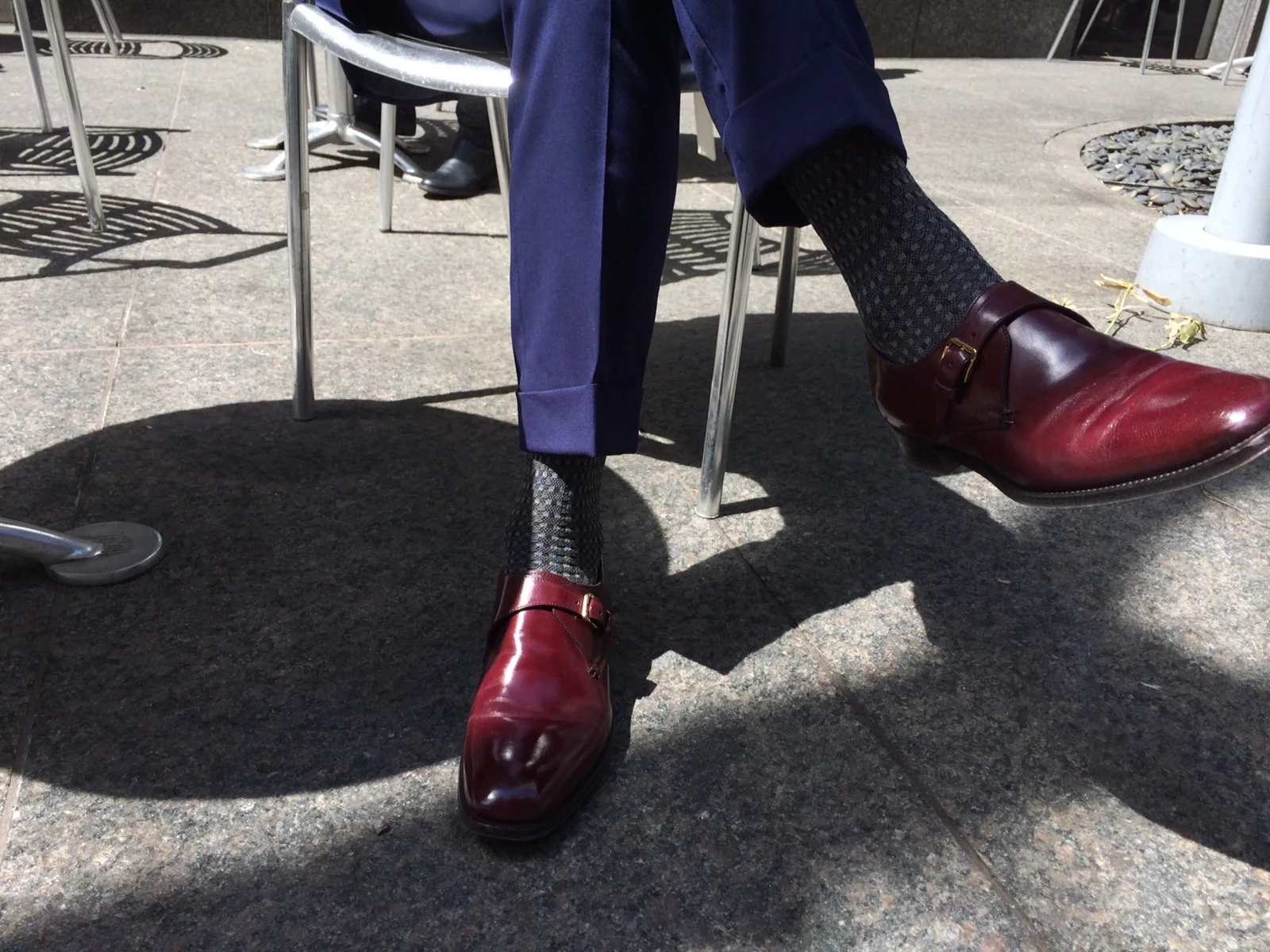 Trousers by Suit Supply, Socks by Brioni, Shoes by Sergio Rossi