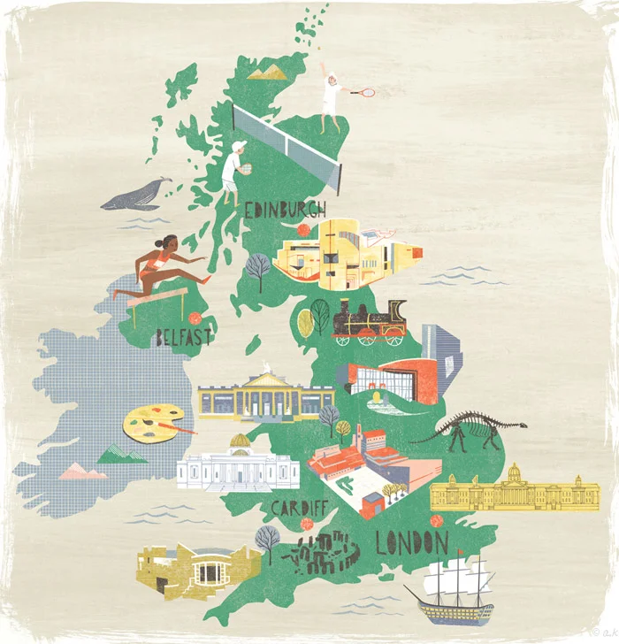  UK Culture map for PCS People Magazine 