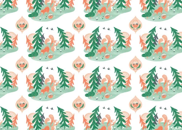 Foraging Squirrel Pattern