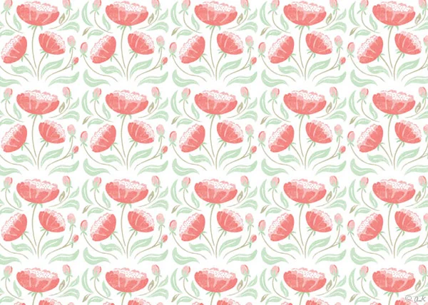 Peony Repeat Pattern