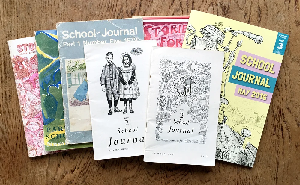 My small collection of School Journals from the 50's, 70's and now 2016!