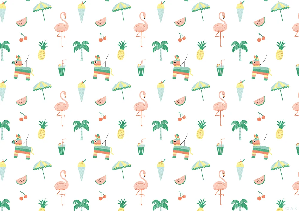 Tropical Holiday Wrapping Paper