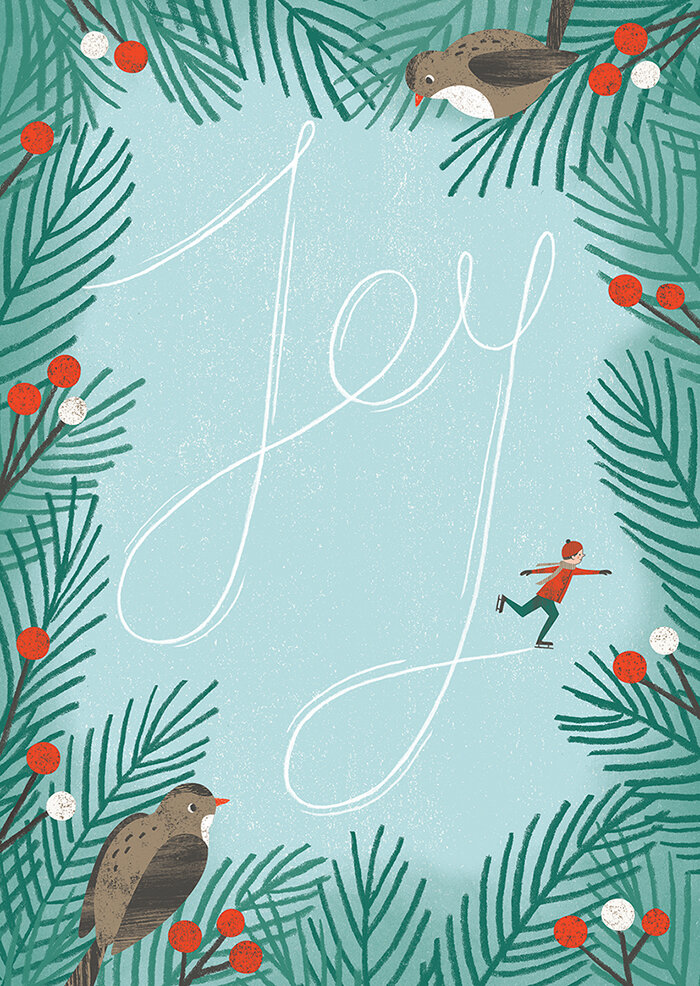 Greeting card illustration for TGT Legal.