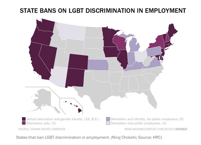 Where the LGBT community is protected from discrimination, in 3 maps