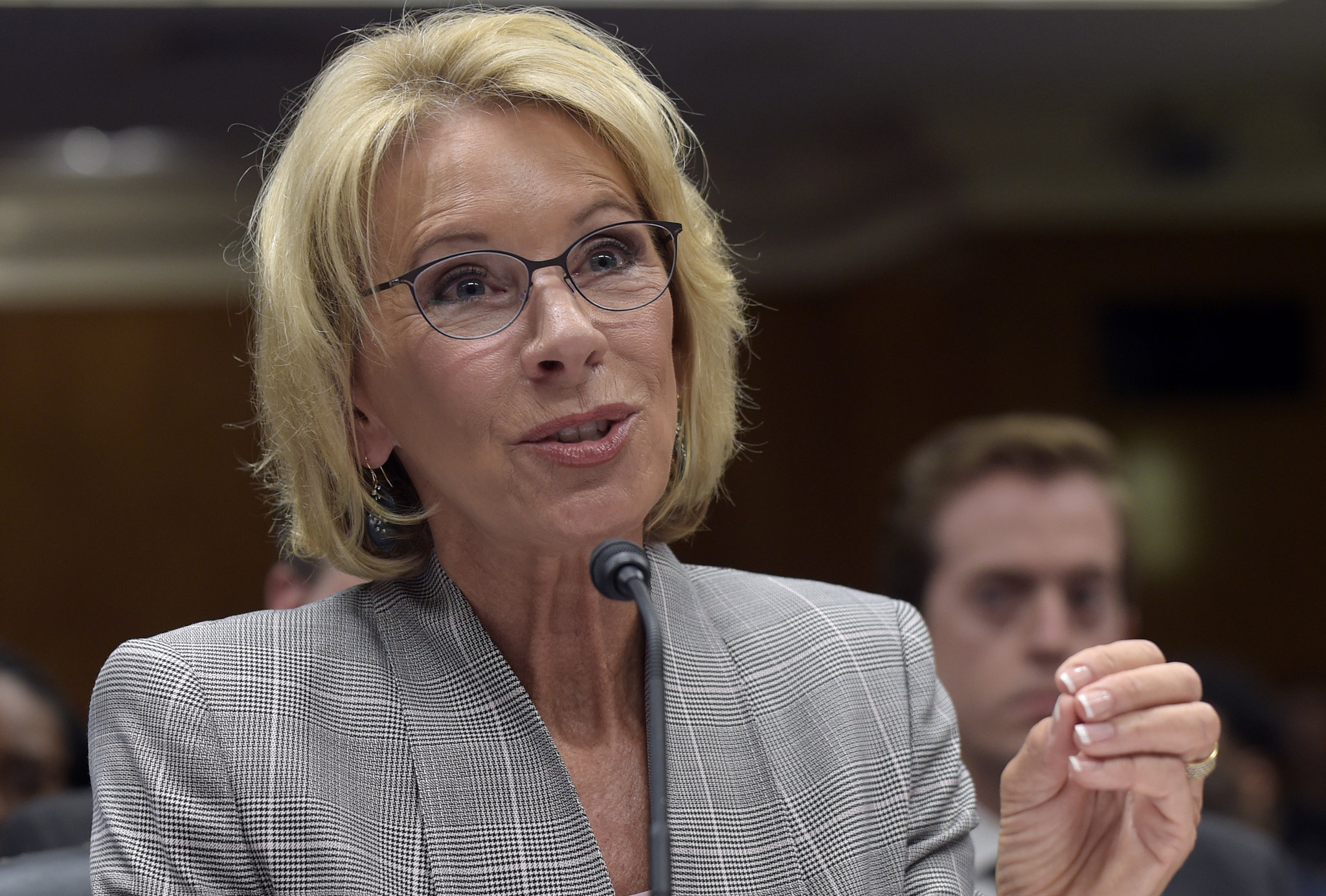 Education Secretary Betsy DeVos testifies on Capitol Hill in Washington, Tuesday, June 6, 2017. (AP Photo/Susan Walsh) (Susan Walsh)