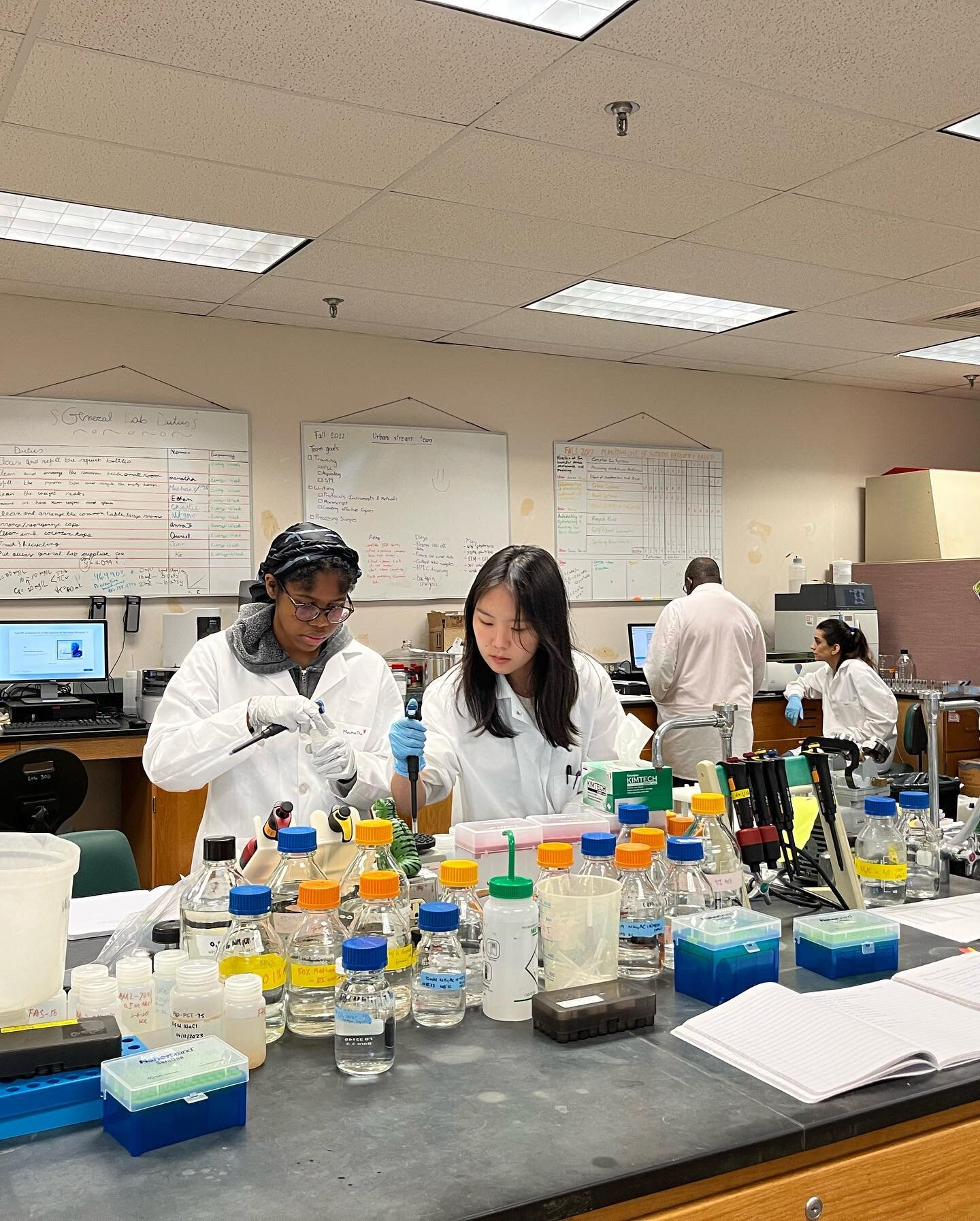 We have a few new faces joining us in the lab this summer&hellip; 😎☀️

🧪 Sydnee Braithwaite, a sophomore Towson University forensic chemistry major. Apart of UMBC&rsquo;s BEMORE REU.

🧪Nick Berry, a junior UMBC chemical engineering major on the En