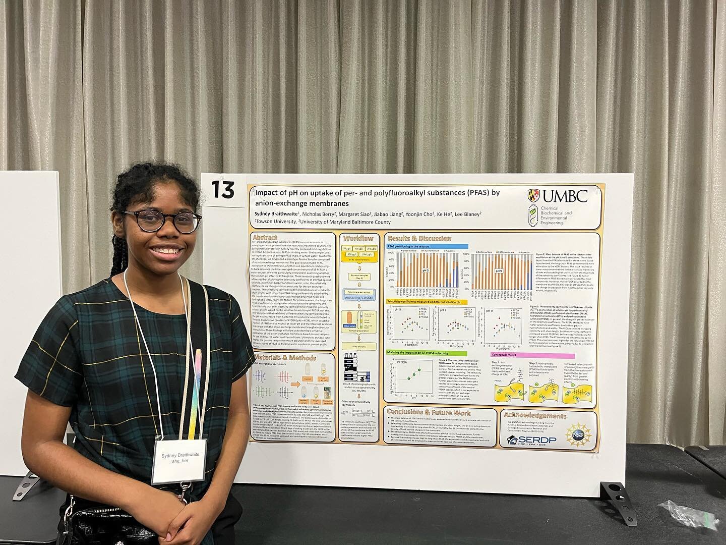We are so proud of our REU students who visited us this summer! Sydney Braithwaite presented her research from the summer at UMBC&rsquo;s SURF.

Great work!! 👏🧪

#womeninstem #undergradresearch