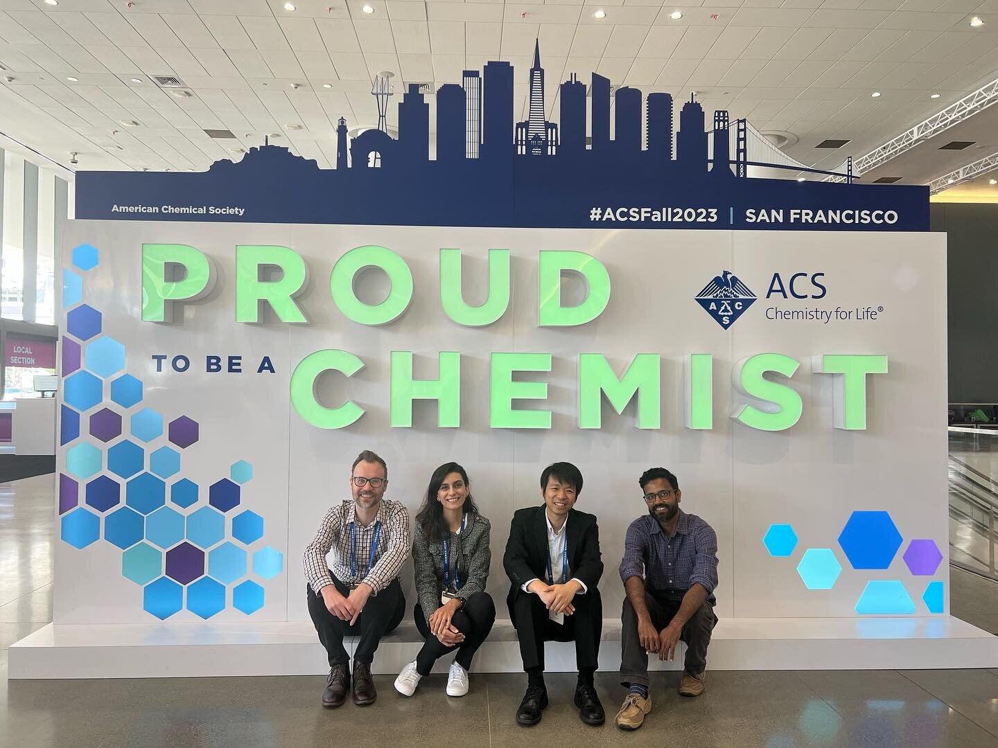 August 13-17, 2023

Proud of our chemists who attended the American Chemical Society&rsquo;s (ACS) Fall National Meeting in San Francisco, CA! 🧪

Dr. Blaney, Dr. He, and Sahar each had oral presentations.