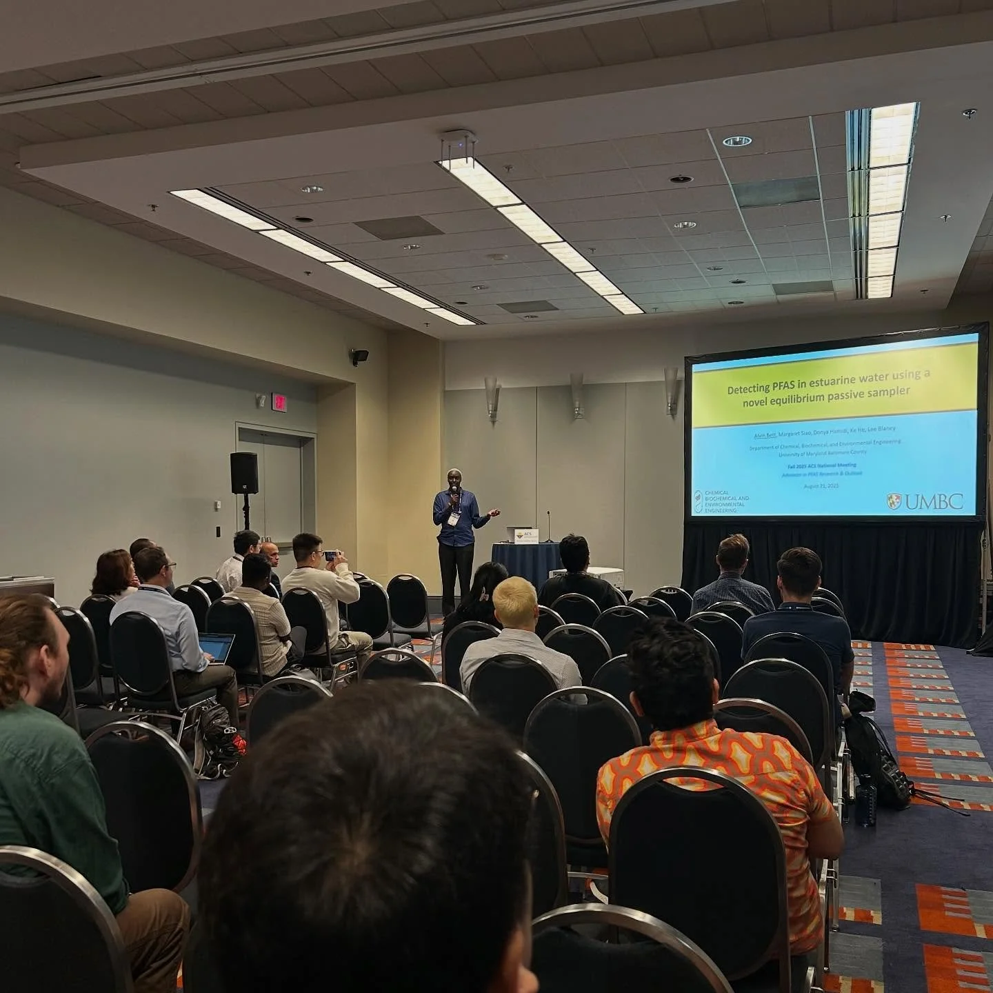 ✨ACS Fall 2025 - Wednesday &amp; Thursday highlights✨

- Alvin gave an amazing presentation on detecting PFAS in estuarine water using a novel equilibrium passive sampler!
- The team met Dr. Hui Chen&rsquo;s students! A special moment since Dr. Chen 
