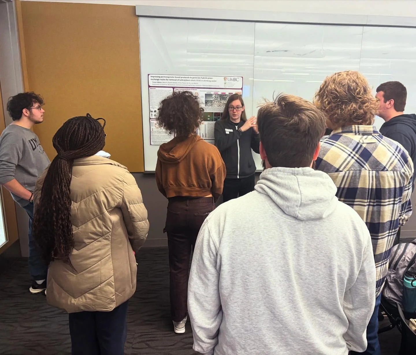 Yesterday, Trevor Gibson represented our lab at the 4th Annual Lab Collab hosted by @umbc_aiche ! 🎉
The event brings together CBEE research labs and undergraduates interested in getting involved in research. Trevor shared a poster on their project w