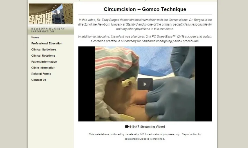 Gomco Circumcision (Stanford Medical School)