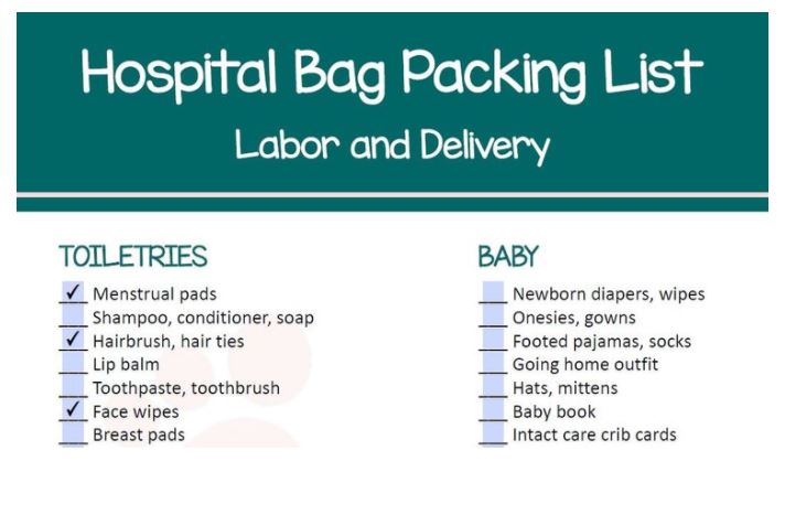 Hospital Bag Packing List