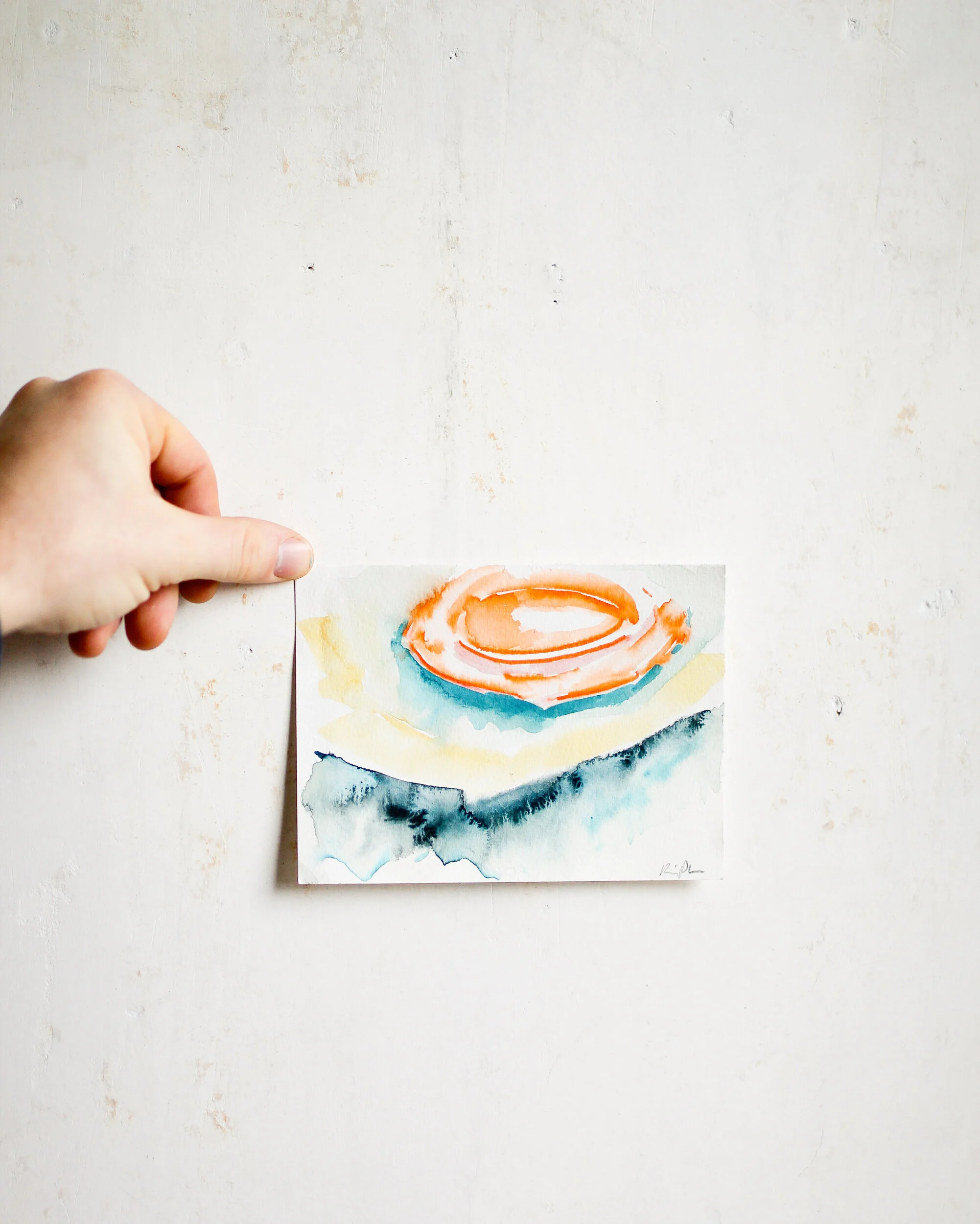 "Open Your Mind", Small Original Watercolor