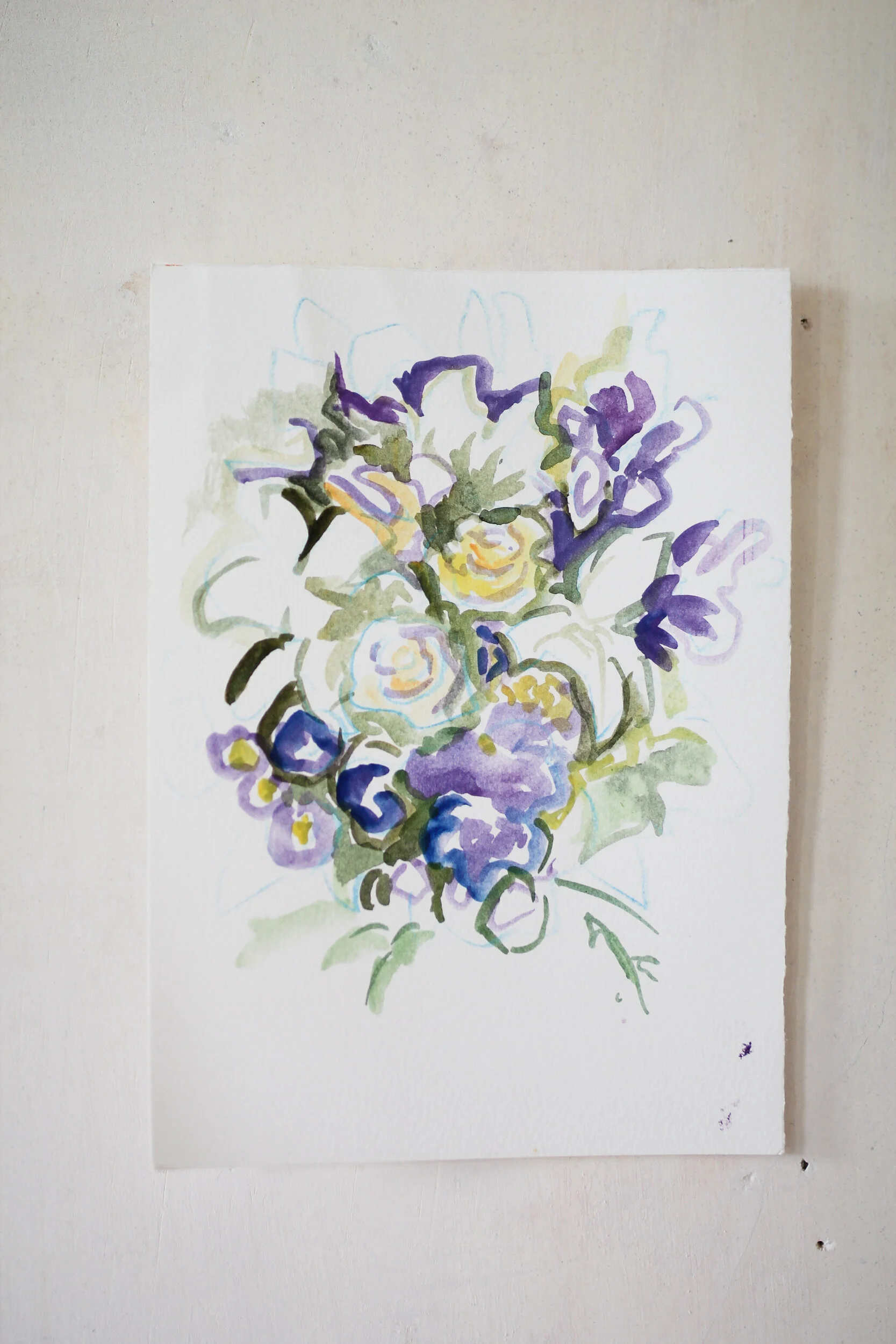 "Floral Study No. 2",  Small Original Watercolor