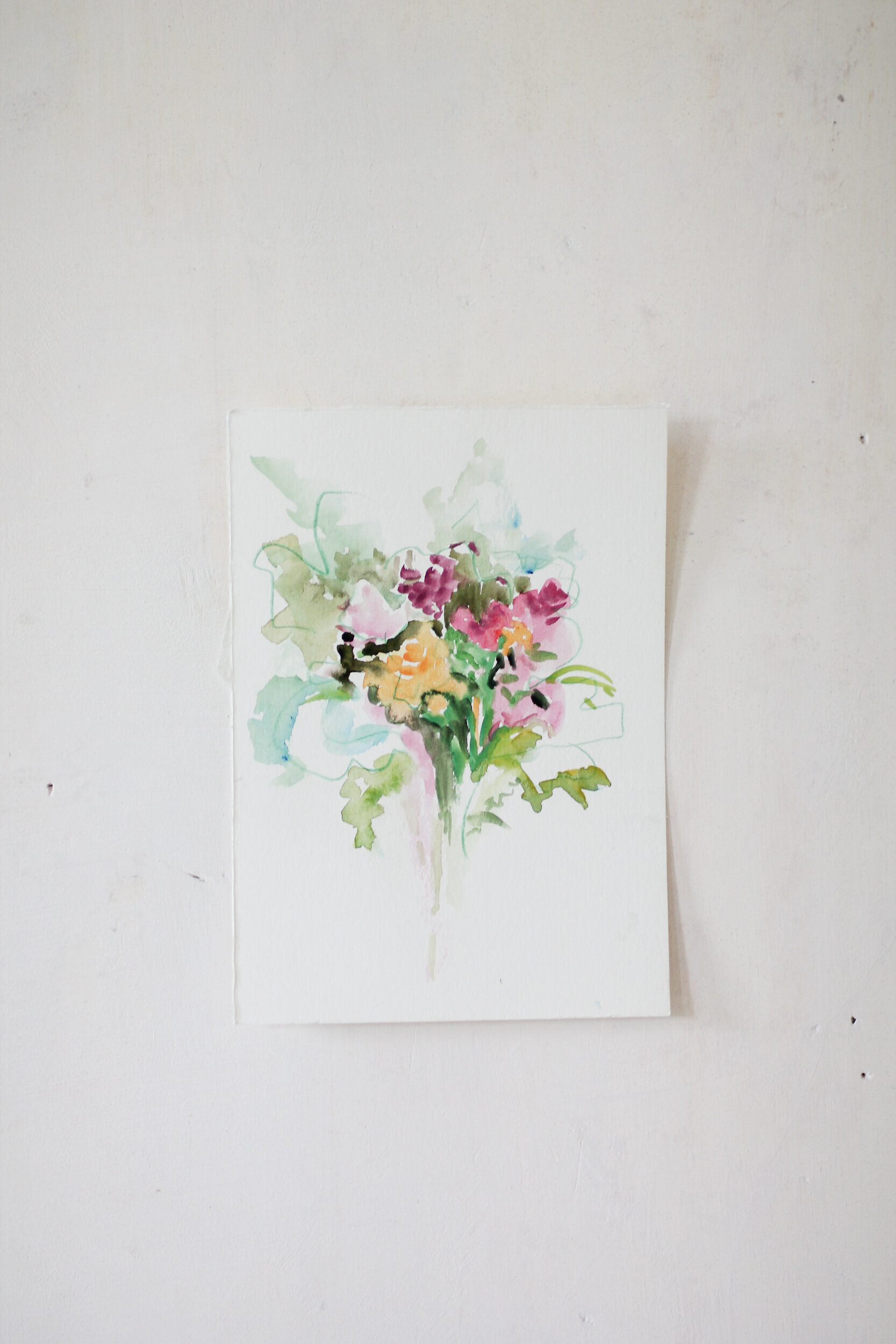 "Floral Study No. 10",  Small Original Watercolor