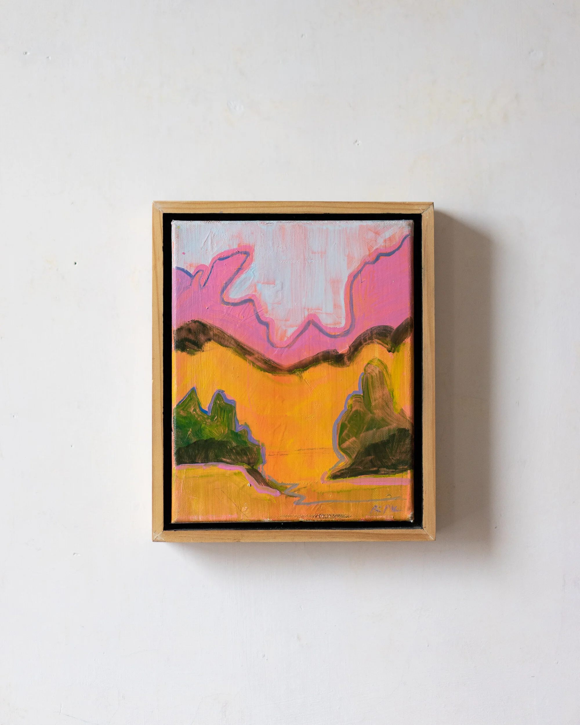 "Summer Hike Study" 8x10 Framed Original Oil Painting