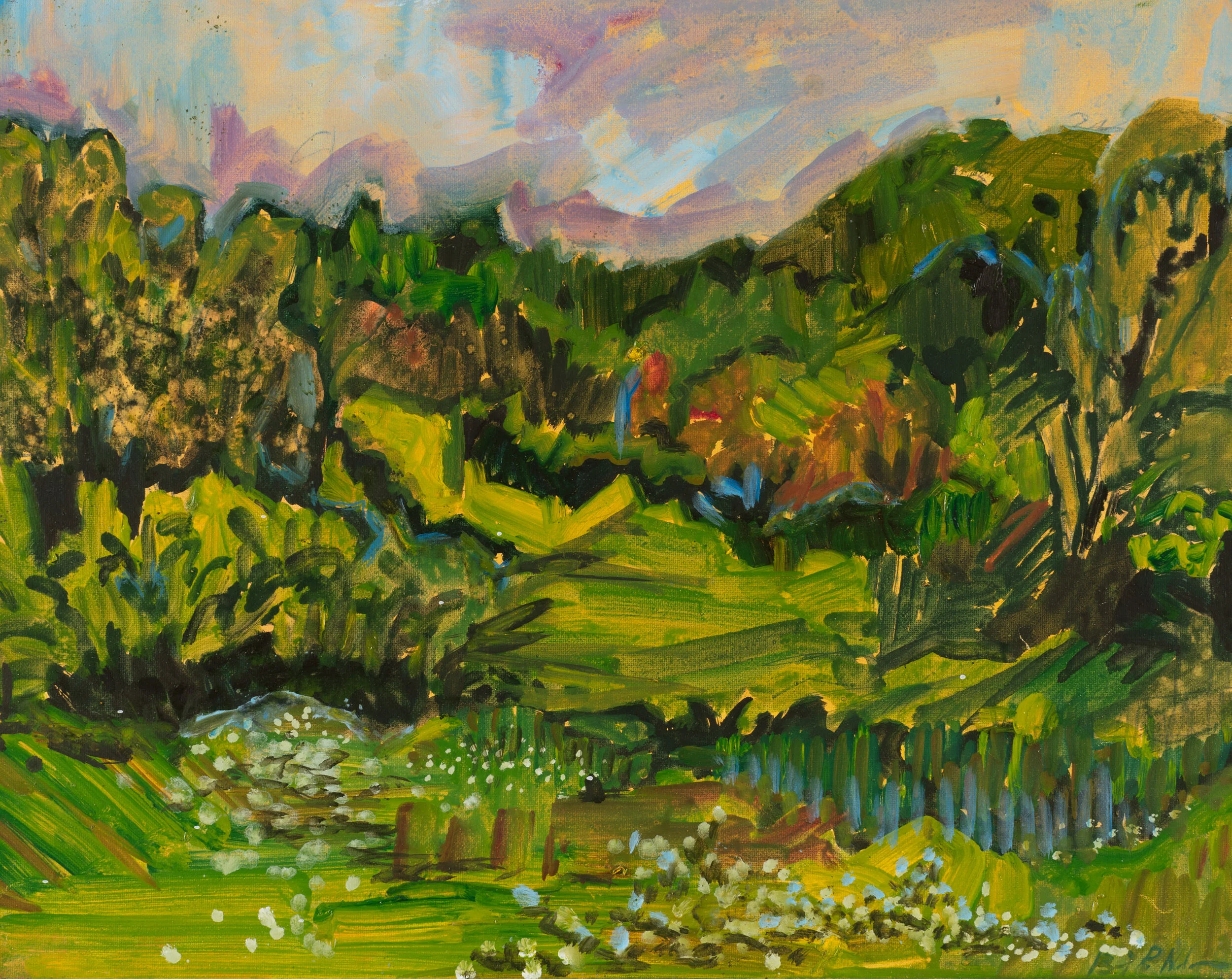 "Summer Field Cycle", Canvas Print