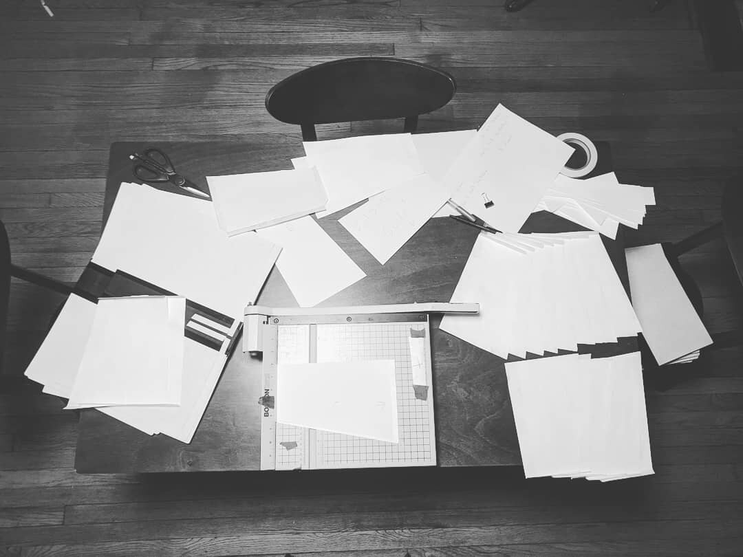 Guess I'm getting into book and paper arts. Op.2 &quot;Do Nothing&quot; physical artifacts coming closer to completion every day. #bookandpaperarts #cutandfoldandtape #donothing #illmakeitmyself #improvscore #gettingphysical