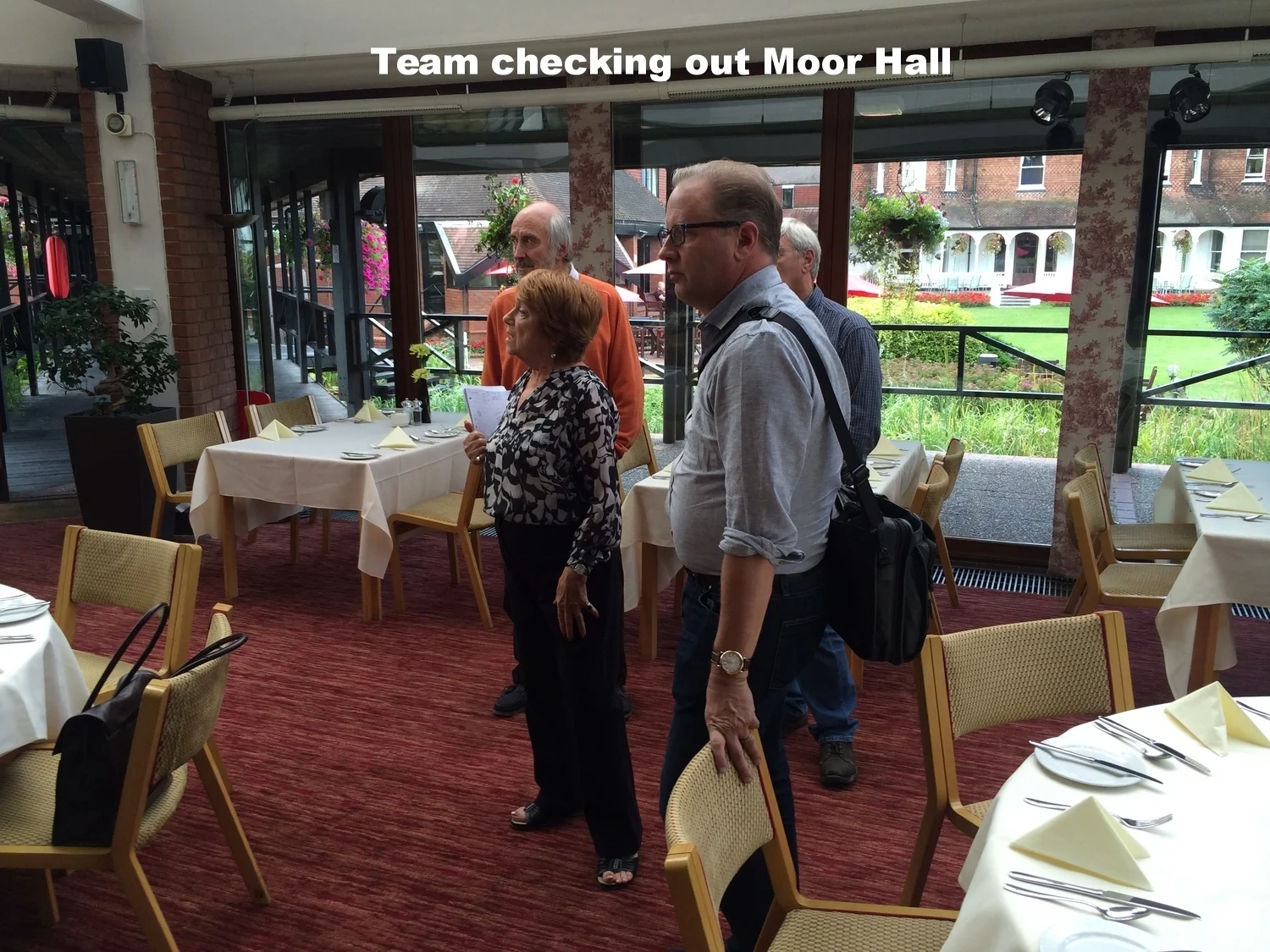 Team Checking out Moor Hall for the premier scheduled in May, 2015