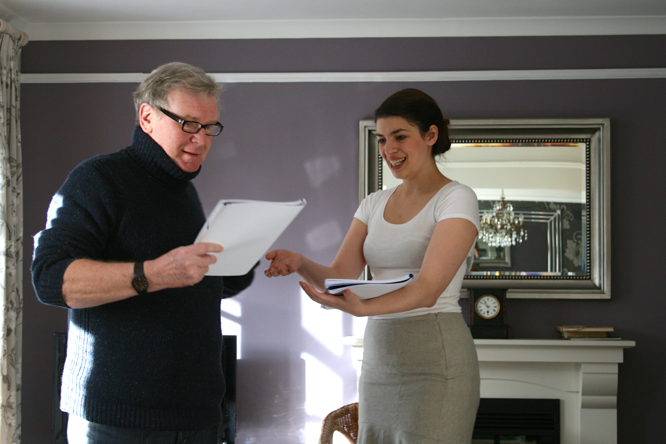 Jeremy and Jess during early rehearsals.